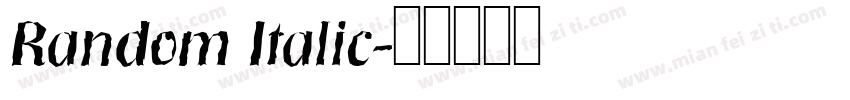 Random Italic字体转换